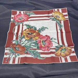 Floral Handkerchief‎ Vintage Style Pocket Square Colorful Flowers